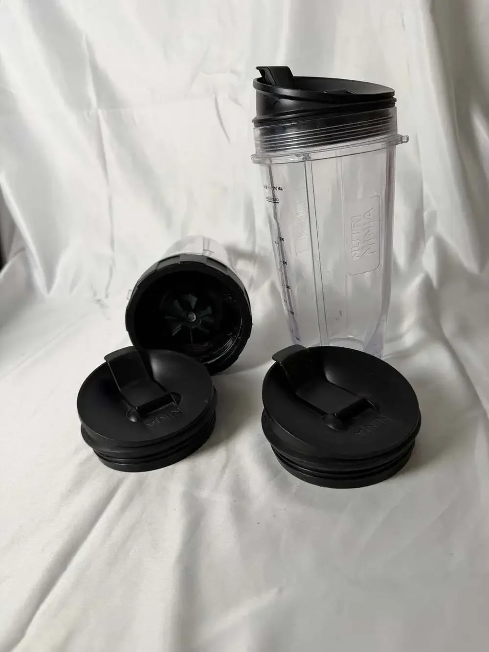 Nutri Ninja Blender Replacement Set: 24oz Cup with Blade, 24oz Cup, and 2 Spout